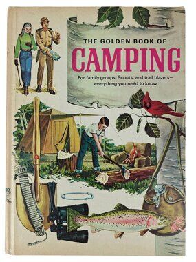 Vintage The Golden Book Of Camping Hardcover Revised Edition 1971 Illustrated